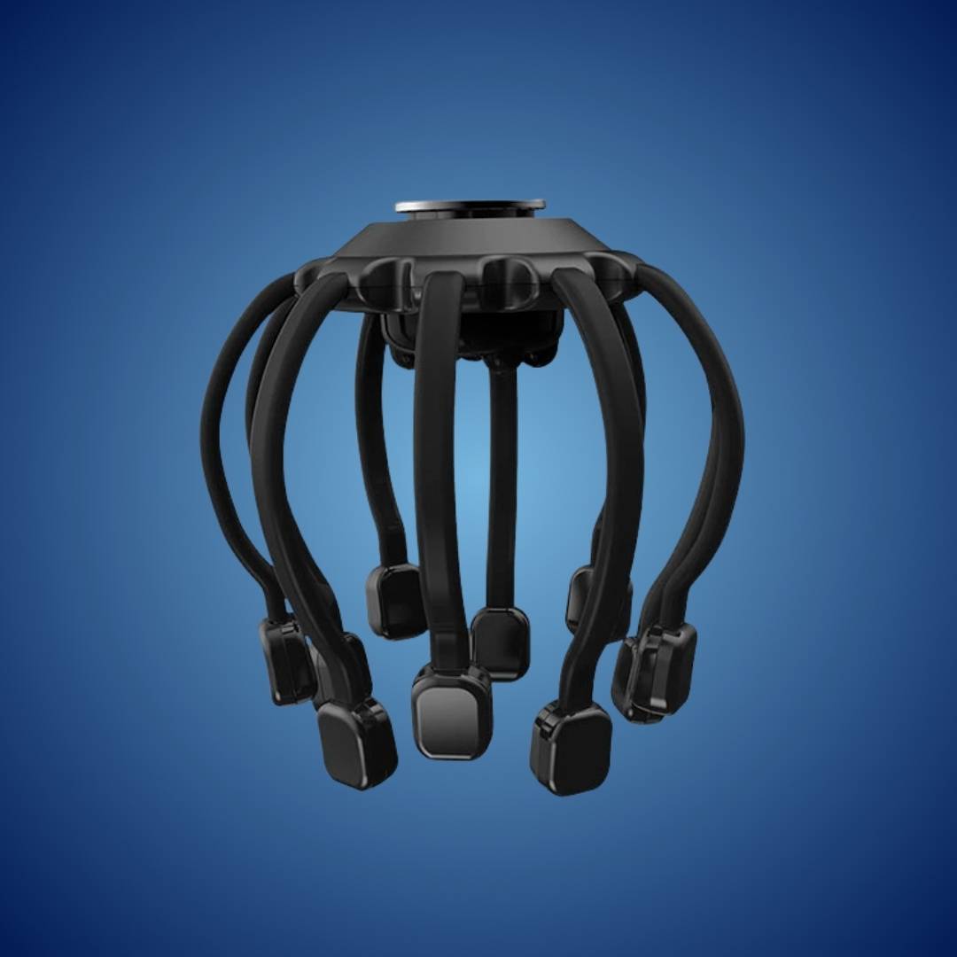 BowLift | Smart Electric Octopus Head Massager Machine for Scalp Massage, Stress Relief, Improved Sleep & Multi-Directional Vibration