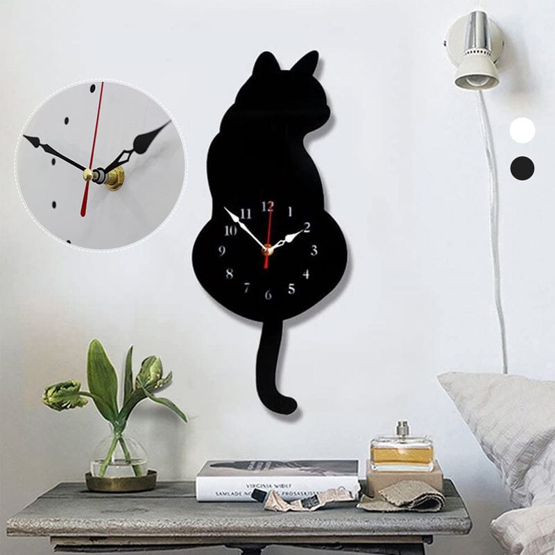 BowLift | Nordic Cat Wobble-Tail Wall Clock