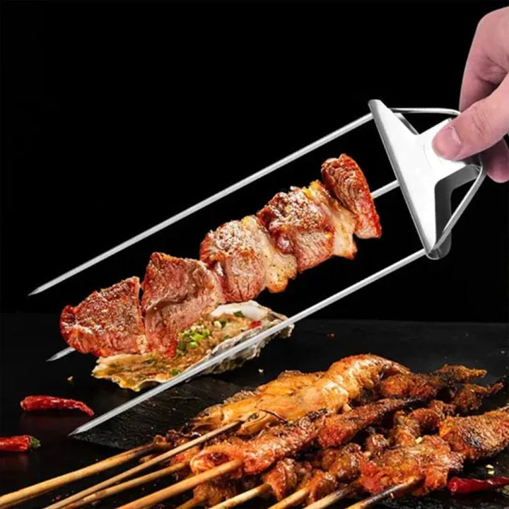 3 Way Grilling Skewers, Stainless Steel Skewers for BBQ | Bowlift