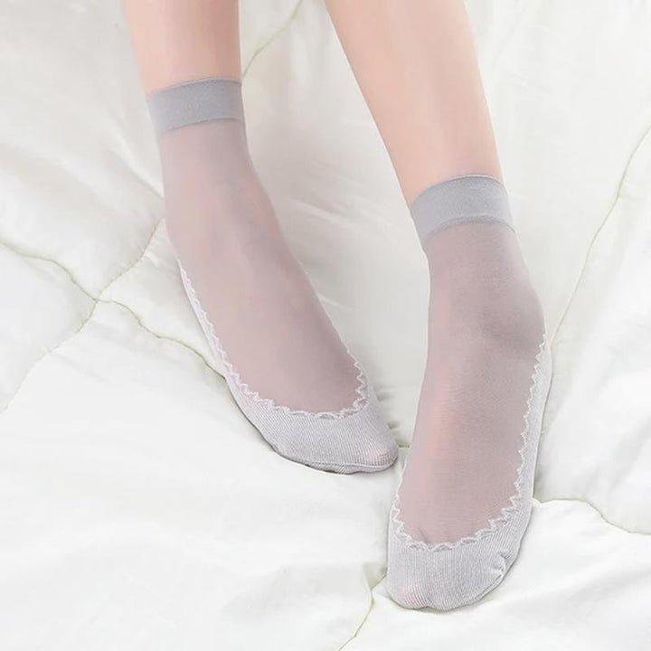 BowLift | Silky Anti-Slip Cotton Socks (5 Pairs)