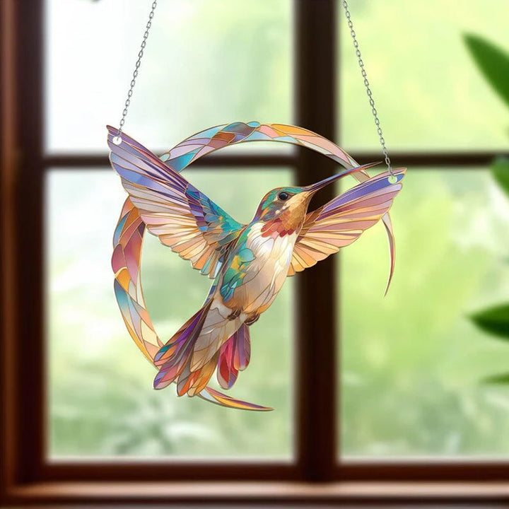 BowLift | Luminara HummiGlow Kolibri Sun Catcher | Memory & Joy of Life | Handcrafted Window Decoration made of Acrylic