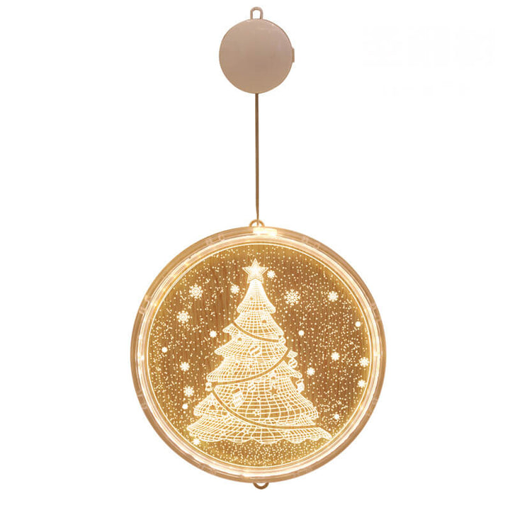 BowLift | Christmas LED Acrylic Decoration Round Suction Cup Light