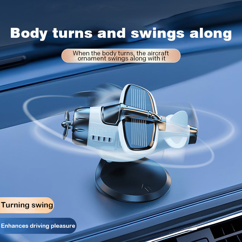 BowLift | Solar powered airplane shaped car ornaments