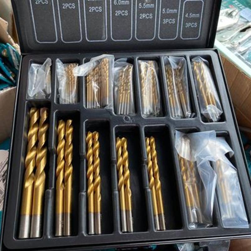 BowLift | Steel titanium-coated twist drill (99 pieces)
