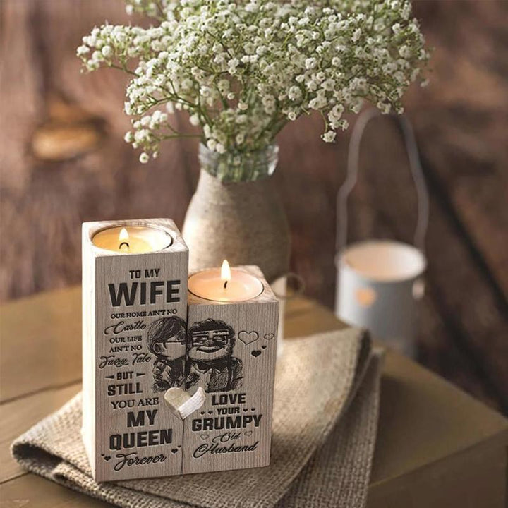 BowLift | Wooden heart candle holder