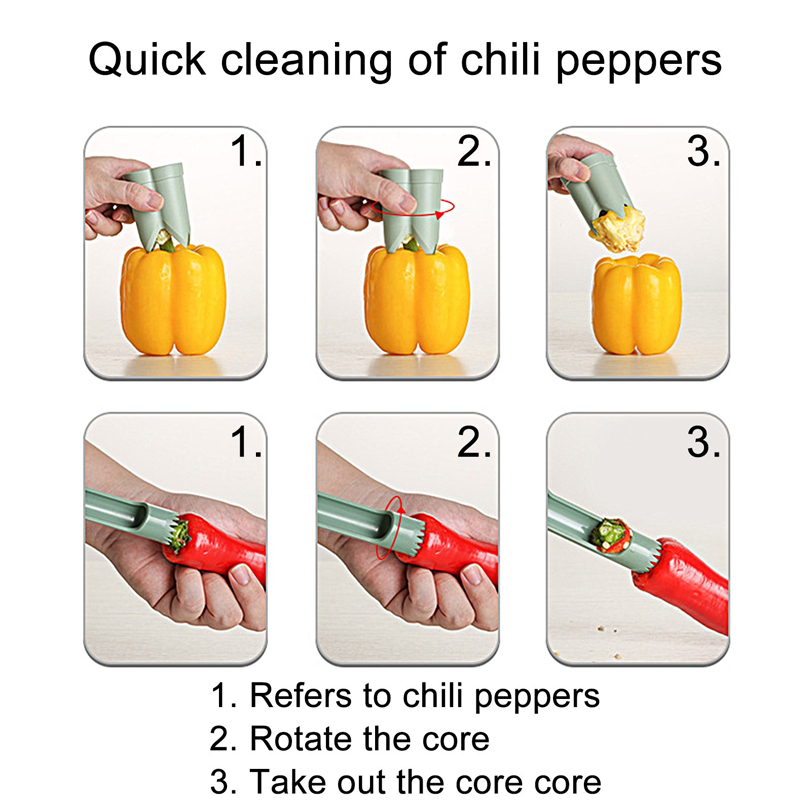 2-In-1 Fruit Pepper Corer | Bowlift