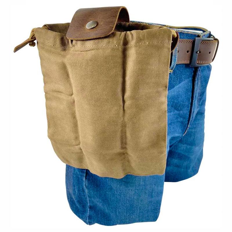 Dimoohome™ Leather and canvas bushcraft bag | Bowlift