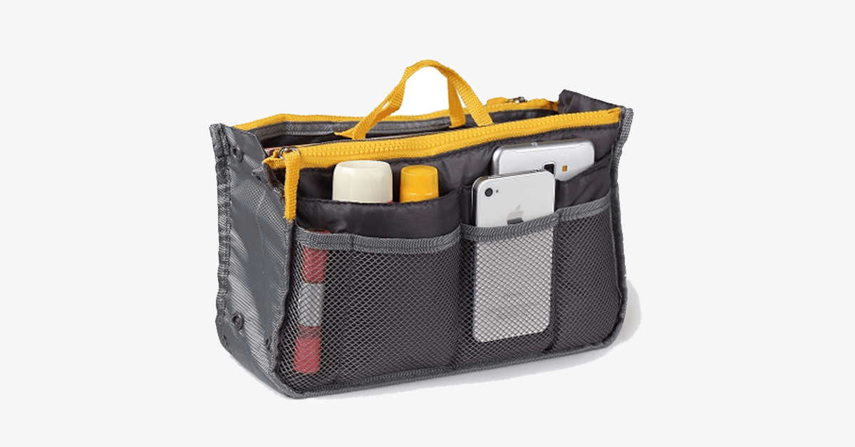 BowLift | Slim Bag-in-Bag - Made of cotton & polyester - Portable & Small size - Multiple zip pockets - Fits in your suitcase - Color variations