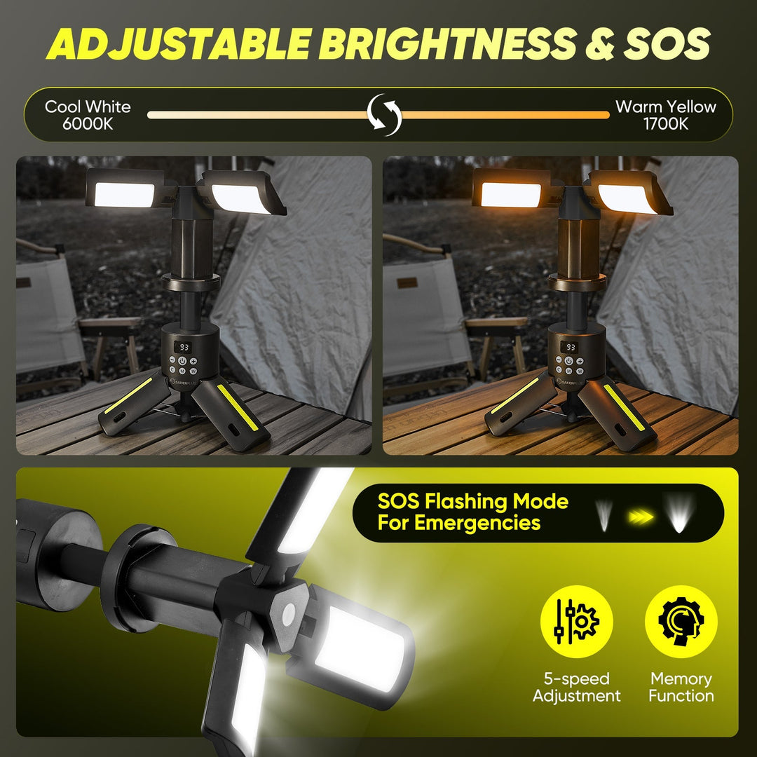 BowLift | SakerPlus Telescopic Camping Lights with Stand