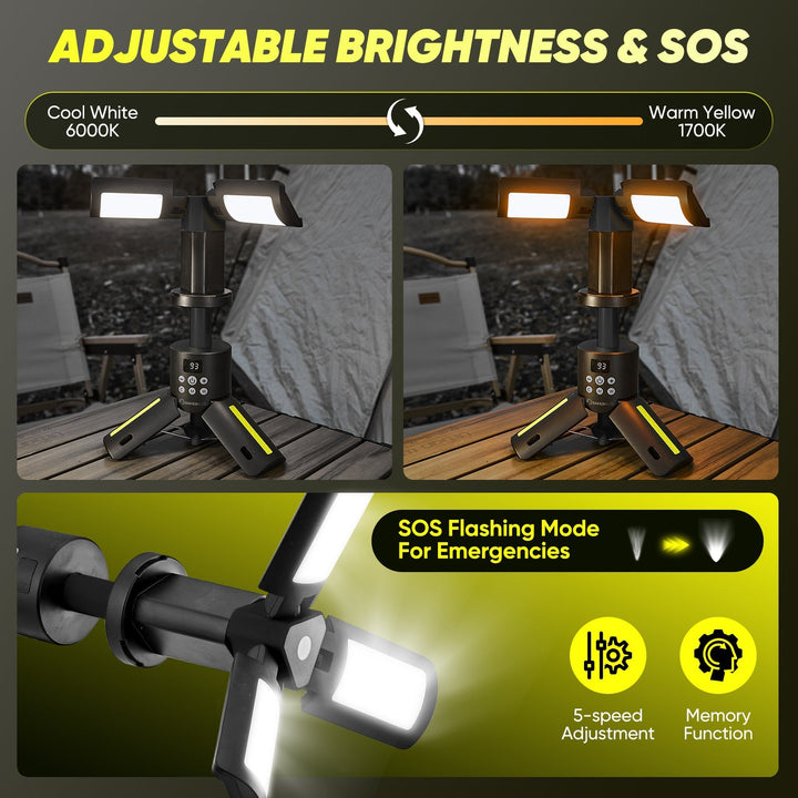 BowLift | SakerPlus Telescopic Camping Lights with Stand