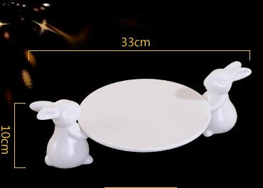 BowLift | Rabbit Ceramic Dessert Server Tray