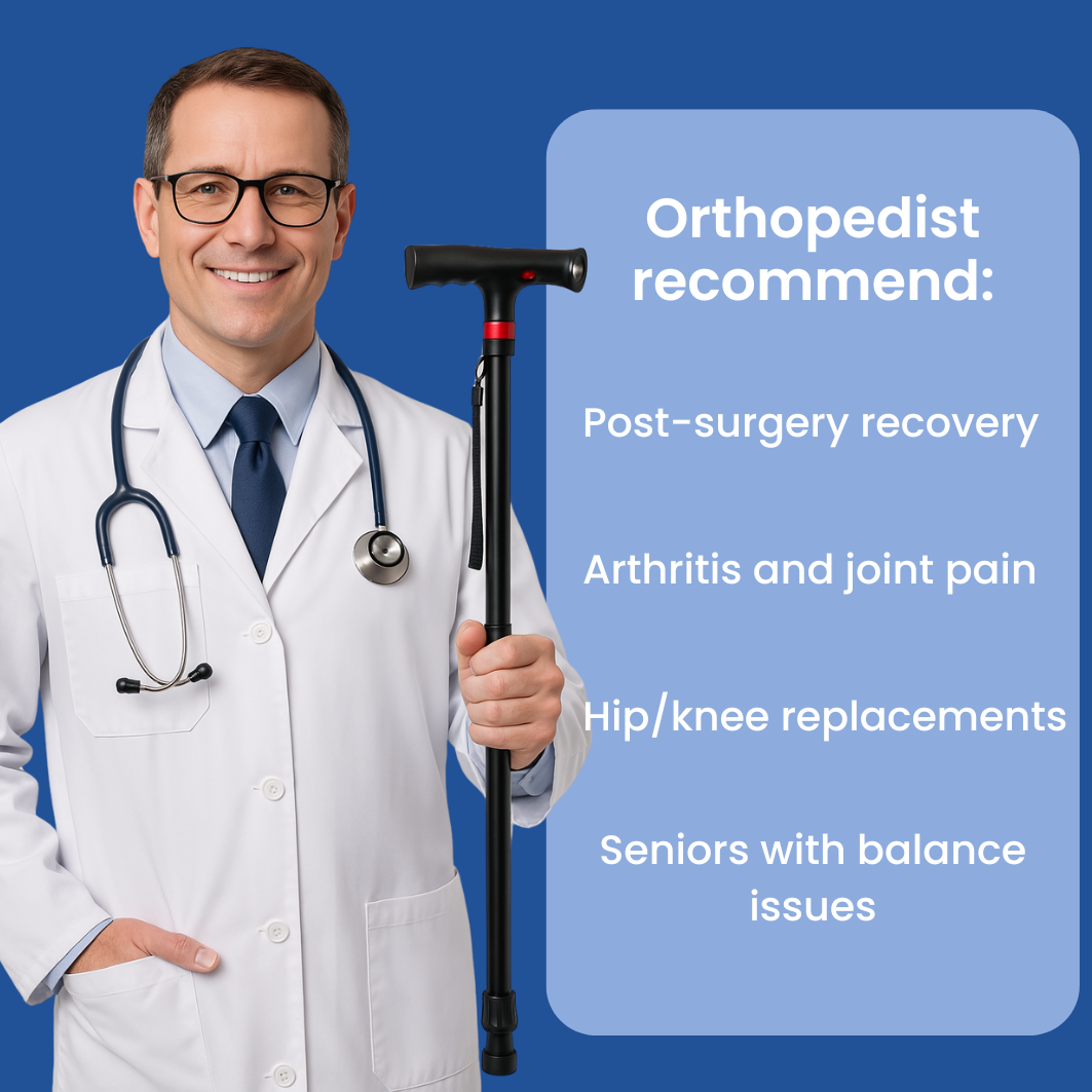 BowLift | Walking Cane | Ergonomic, Lightweight Design for Seniors & Mobility Support