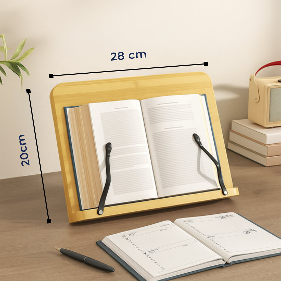 Foldable Adjustable – Wooden Stable Frame – Cookbooks Tablets and Hands-free Reading Bowlift