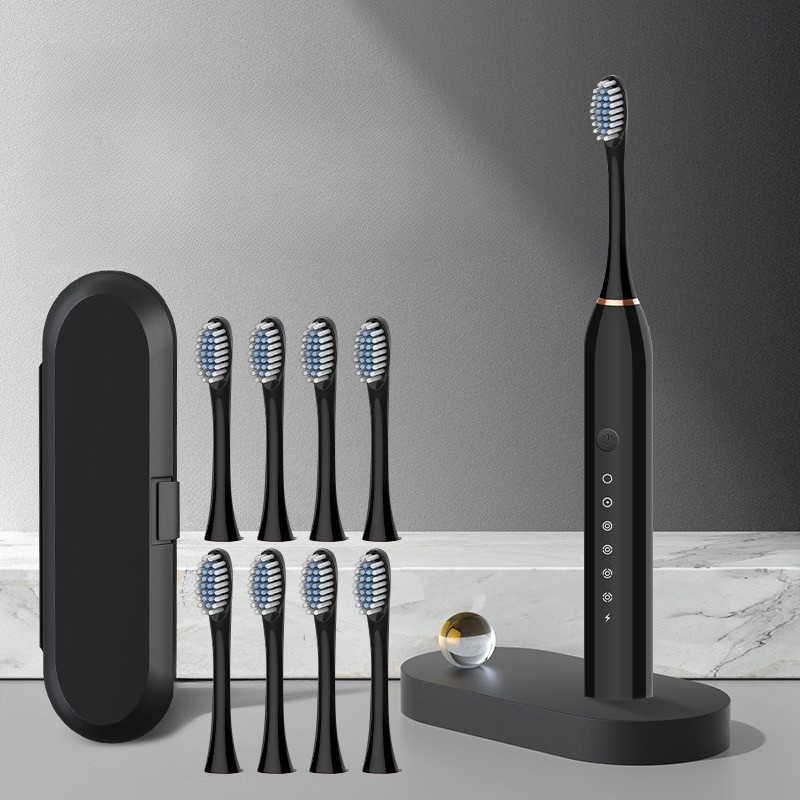 BowLift | Sonic Toothbrush Zahnoa | Ultrasonic Cleaning | Whisper Quiet & Rechargeable | 8 Replacement Brushes
