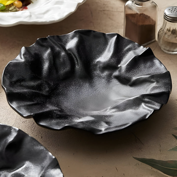 BowLift | Artisan Wrinkled Paper Ceramic Plate