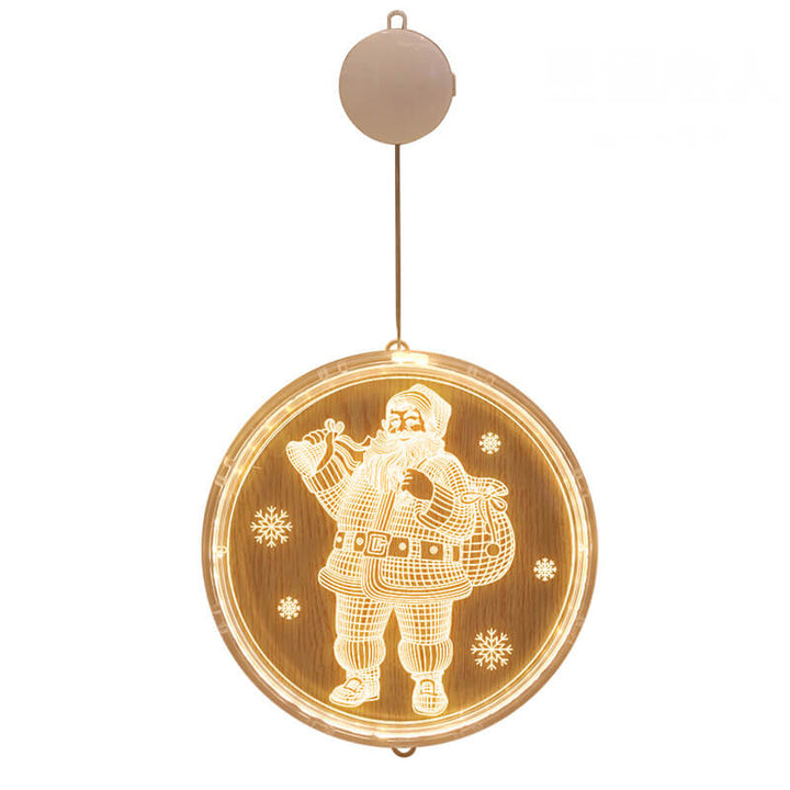 BowLift | Christmas LED Acrylic Decoration Round Suction Cup Light