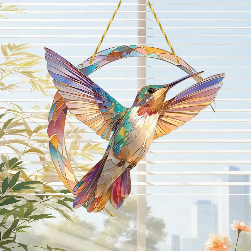 BowLift | Luminara HummiGlow Kolibri Sun Catcher | Memory & Joy of Life | Handcrafted Window Decoration made of Acrylic