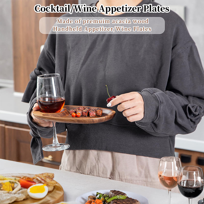 BowLift | Appetizer Plate with Wine Glass Holder