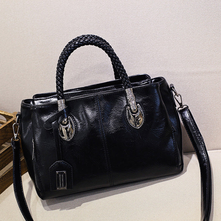 BowLift | New handbags made of oil wax leather Boston, large tote bag made of soft leather