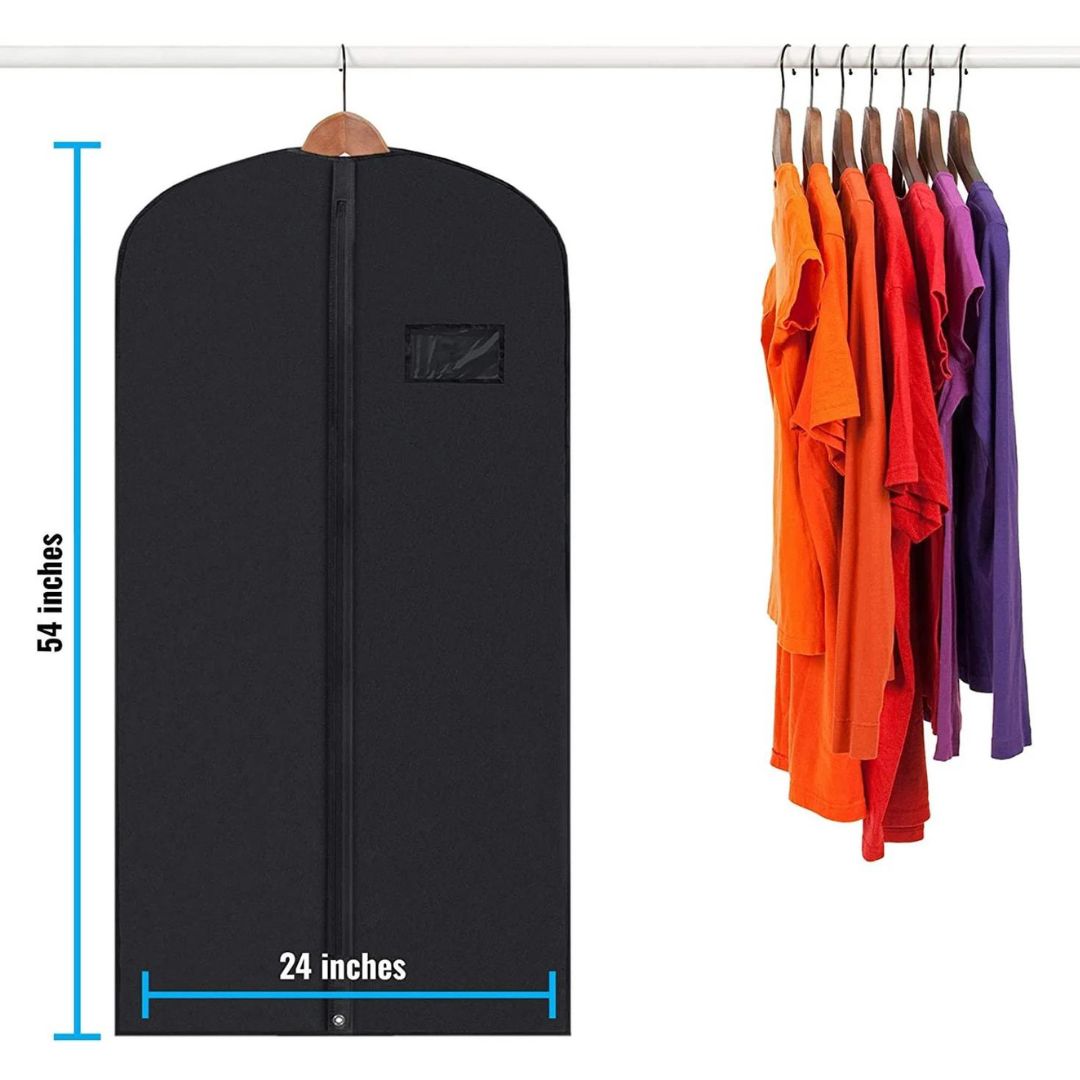 BowLift | 5 Premium Garment Bags - With Clear Window, Water-Resistant - 40"/54" inches
