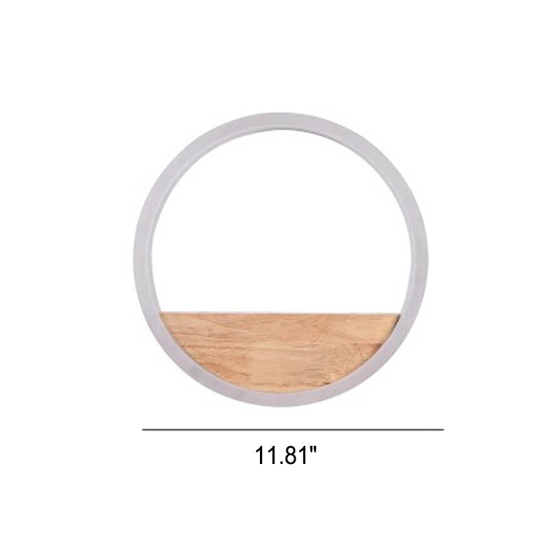 BowLift | Lumoshelf LED Wall Light | Solid Wood with Shelf | Round Wall Lamp | Warm & White Light