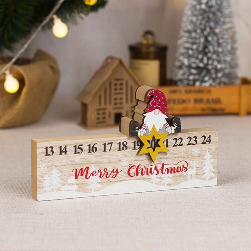 BowLift | Merry Christmas Wooden Mobile Santa Claus Calendar Ornament