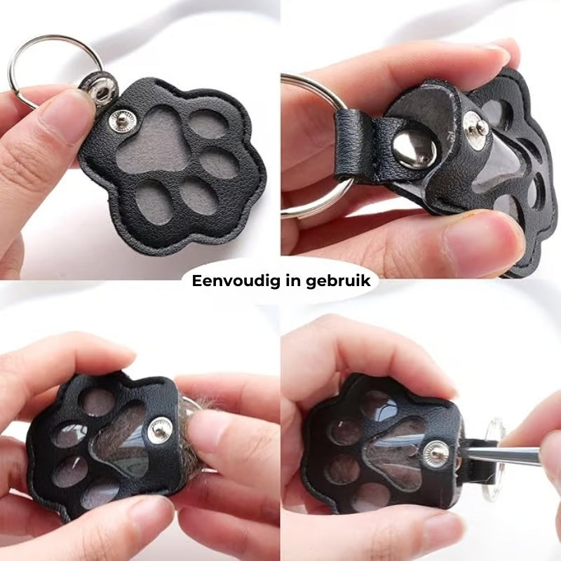 PawMemorie Keychain – Memorial Pendant with Paw Print and Inner Compartment | Bowlift