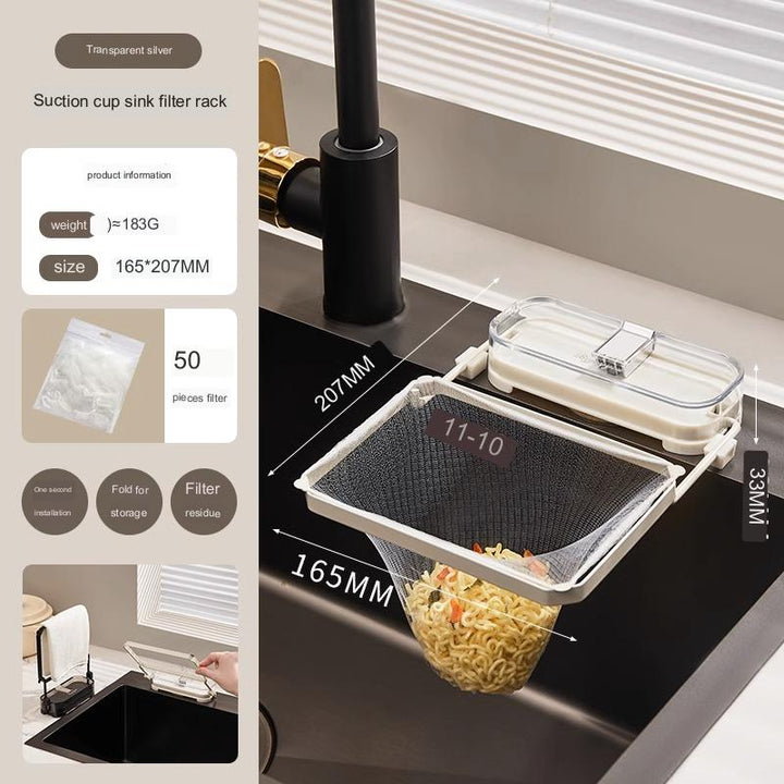BowLift | Suction Cup Kitchen Sink Filter Rack