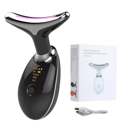 Anti-wrinkle facial tightening massager with LED light therapy for face and neck Bowlift