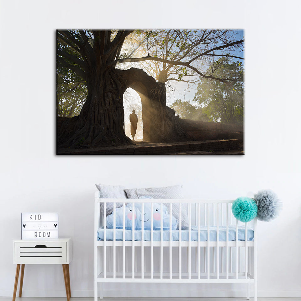 Lone Man Nature - Canvas Wall Art Painting | Bowlift