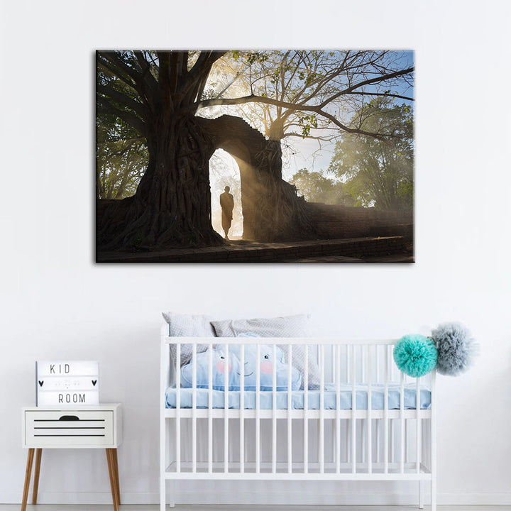 Lone Man Nature - Canvas Wall Art Painting | Bowlift