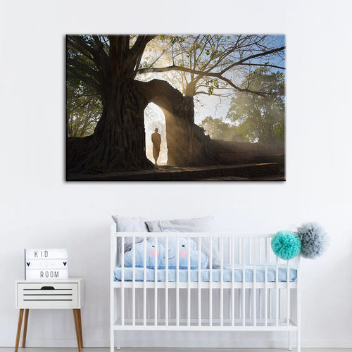 Lone Man Nature - Canvas Wall Art Painting | Bowlift