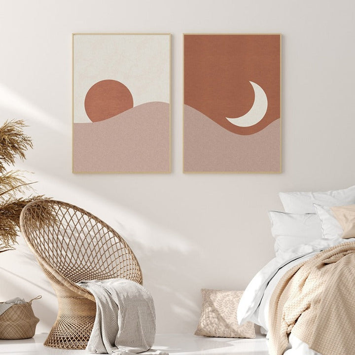 Moon To Sun And Back - Canvas Wall Art Painting | Bowlift