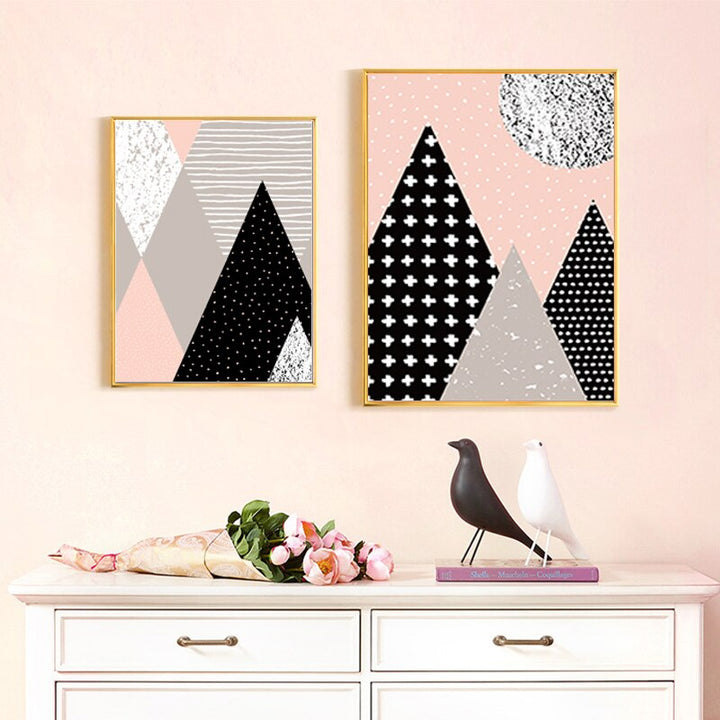 Pop Art Mountains - Canvas Wall Art Painting | Bowlift
