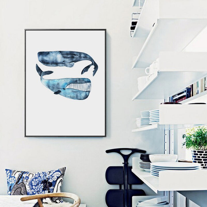 White Shark - Canvas Wall Art Painting | Bowlift