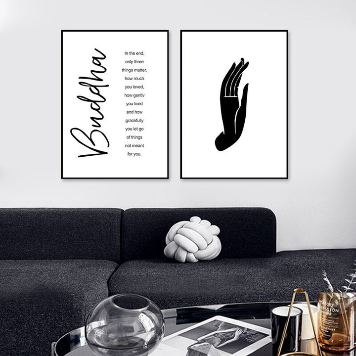 Buddha Mudra Hand Gesture - Canvas Wall Art Painting | Bowlift