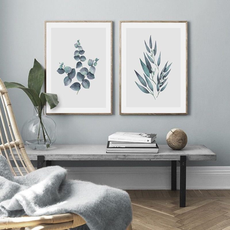 Botanical Leaves Wall Art Pictures - Canvas Wall Art Painting | Bowlift