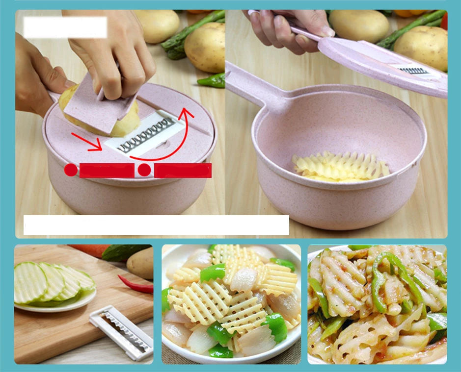 Mandoline 8 in 1 Vegetable Slicer | Bowlift