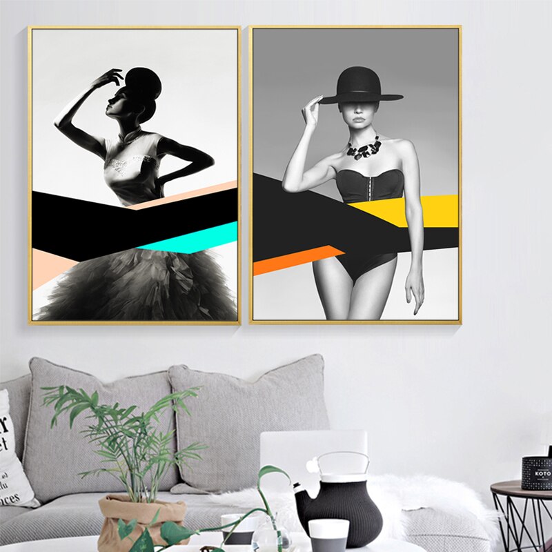 Model Figure  - Canvas Wall Art Painting | Bowlift