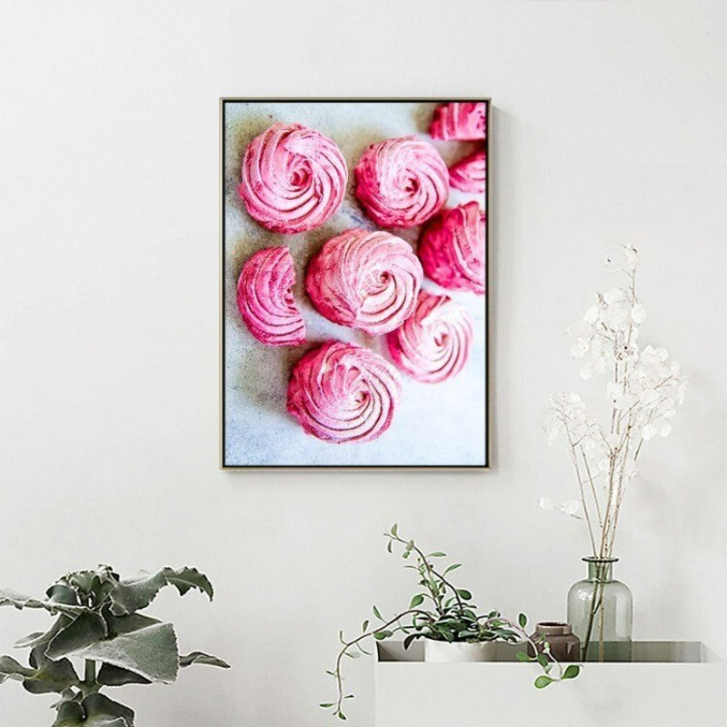 Nordic Pink Pink Dessert Prickly Pear - Canvas Wall Art Painting | Bowlift