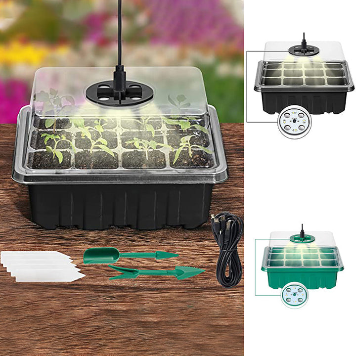 Seed Starter Trays with Grow Light, 5 sets | Bowlift
