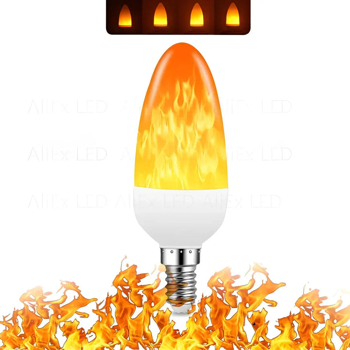 BowLift | Flame effect lamp – 9W LED lamp with realistic flame light
