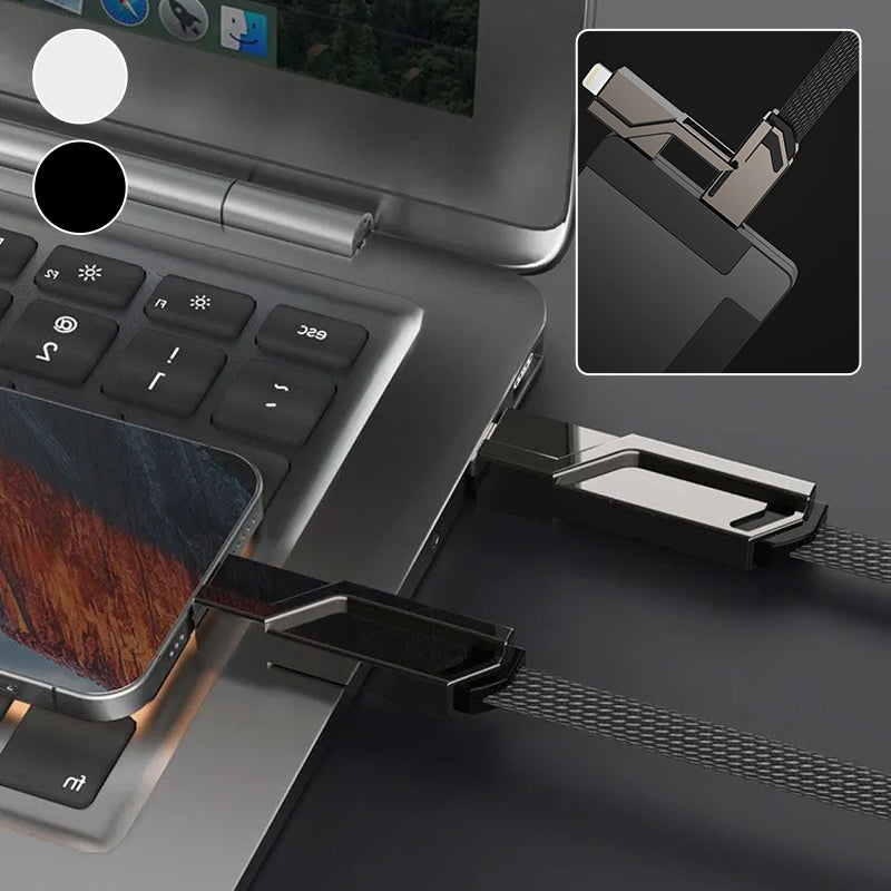 BowLift | 4-in-1 braided anti-tangle charging cable