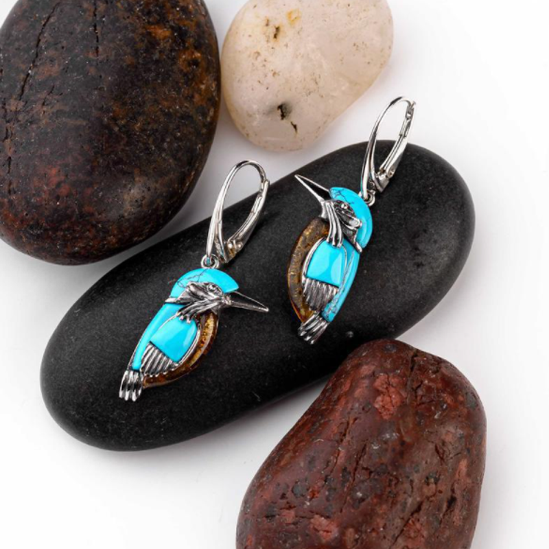BowLift | Vintage Turquoise Bird Earrings