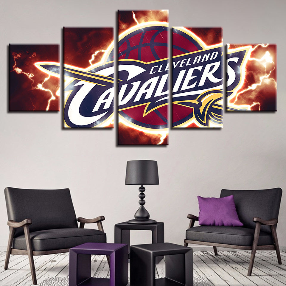 Cleveland Cavaliers 5 Piece - Canvas Wall Art Painting | Bowlift