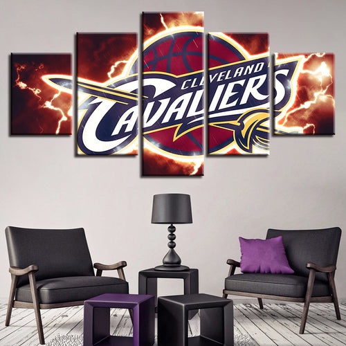 Cleveland Cavaliers 5 Piece - Canvas Wall Art Painting | Bowlift