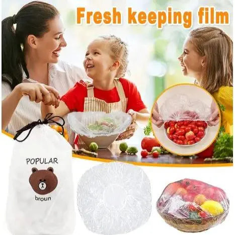 BowLift | Reusable Food Covers | Stretchable Fresh-Keeping Bags | 200PCS Eco-Friendly PE Wrap Alternative
