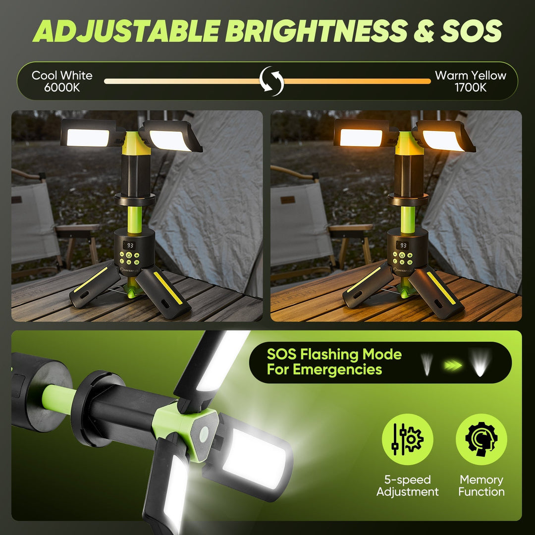 BowLift | SakerPlus Telescopic Camping Lights with Stand