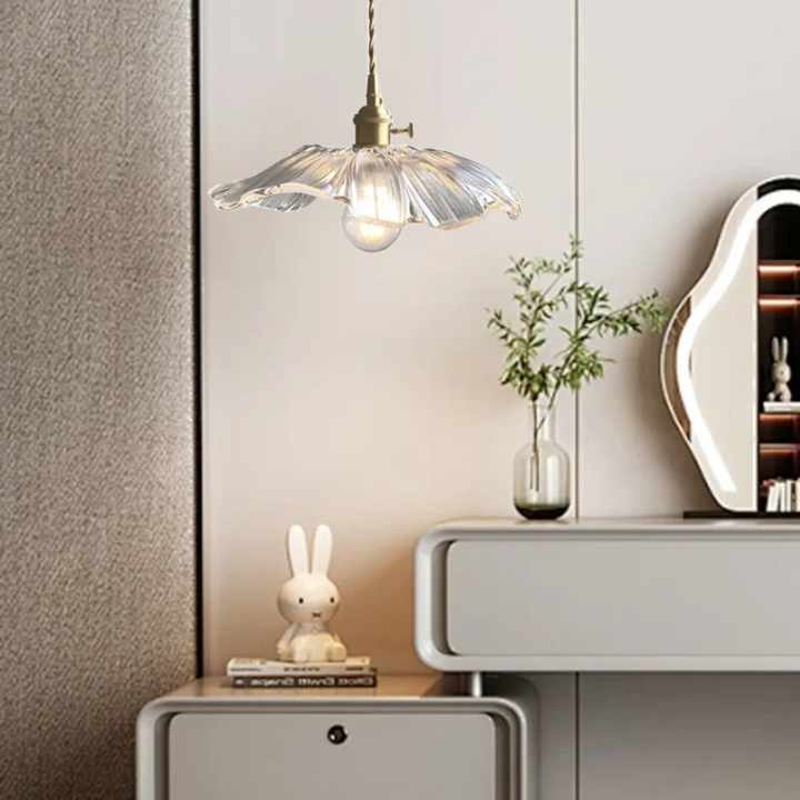 BowLift | Retro Lotus Glass Pendant Lamp