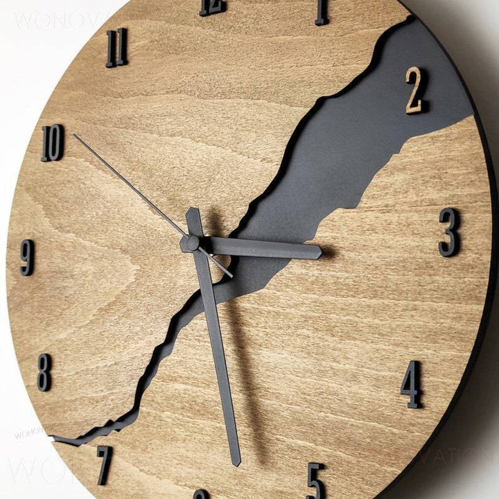 BowLift | Surrealistic Wall Clock - Artistic Time Indication in Black